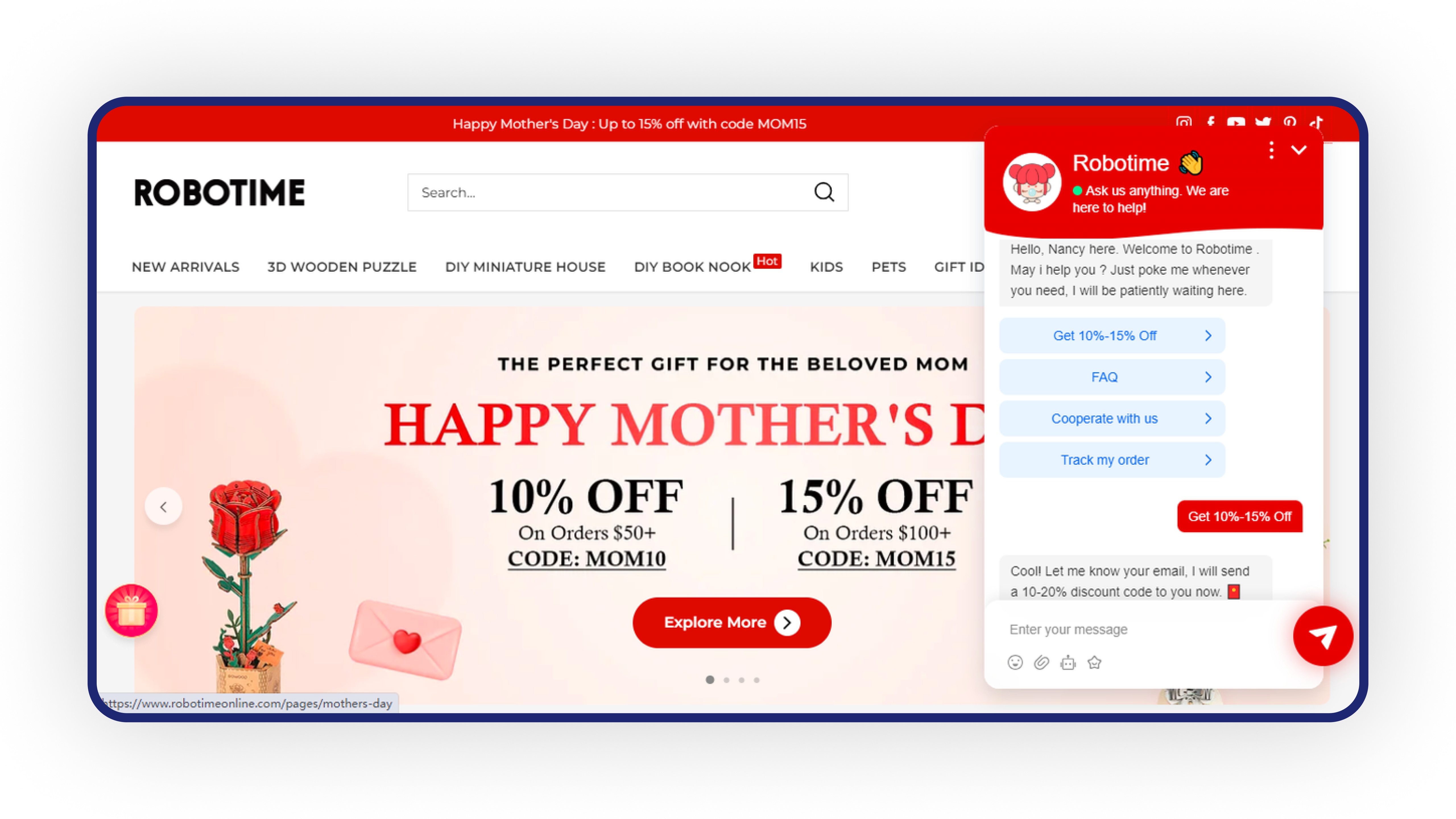 Robotime ai chatbot case study